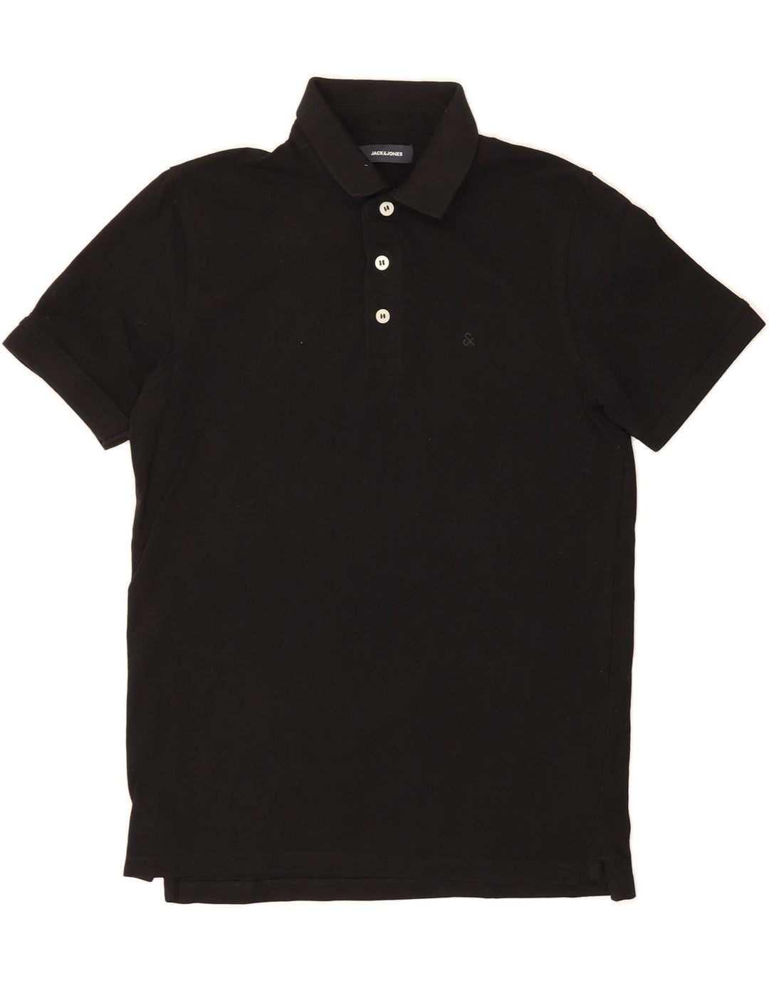 JACK & JONES Mens Polo Shirt Medium Black Cotton Vintage Jack & Jones and Second-Hand Jack & Jones from Messina Hembry 