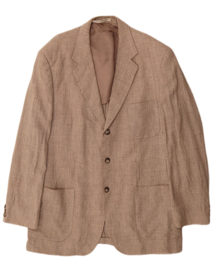 Giacca blazer a 3 bottoni Marks & Spencer da uomo UK 42 grande lino beige