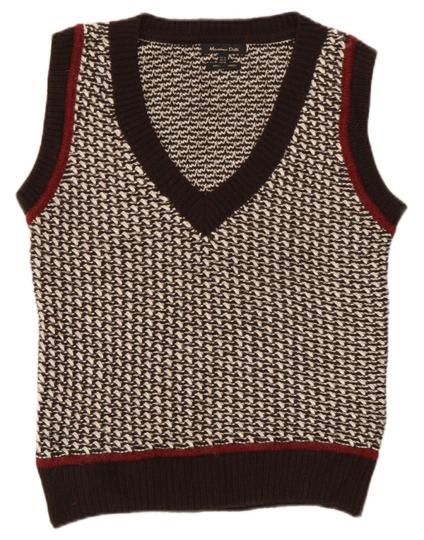 Canotta da donna Massimo Dutti UK 6 XS Acrilico screziato marrone