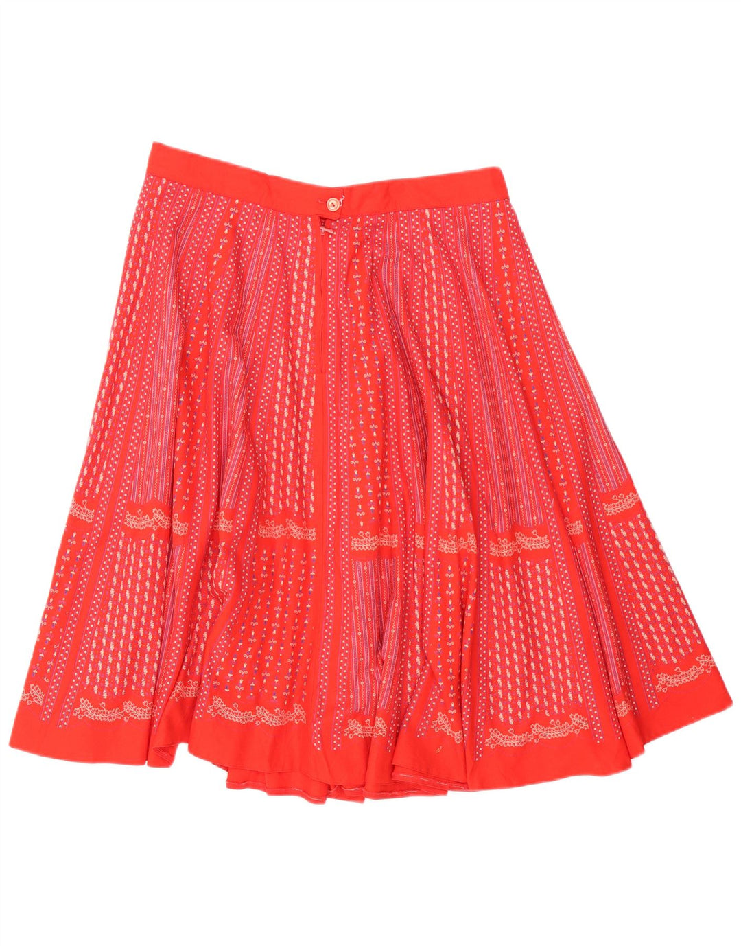 Gonna a trapezio plissettata da donna C&A W34 grande cotone rosso