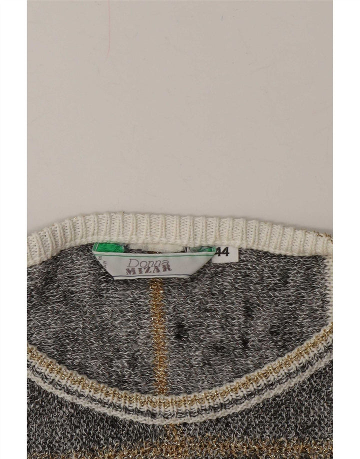 Donna Mizar Maglione da donna con scollo a barca a pipistrello IT 44 Grigio medio