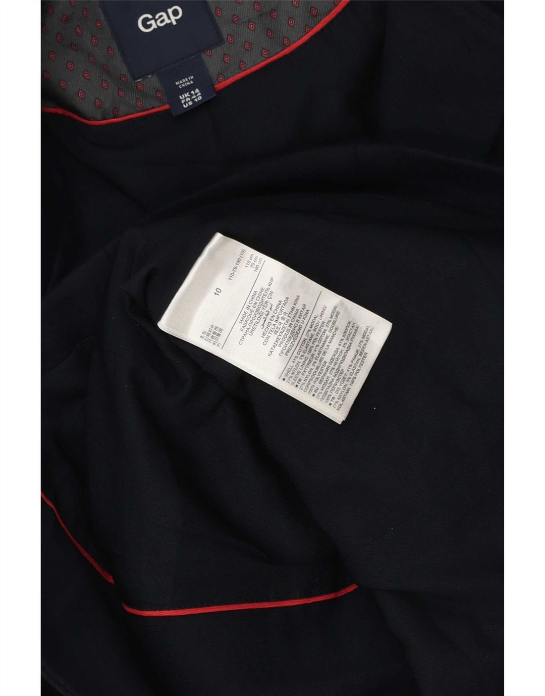 Giacca blazer a 3 bottoni da donna Gap UK 14 grande cotone blu navy