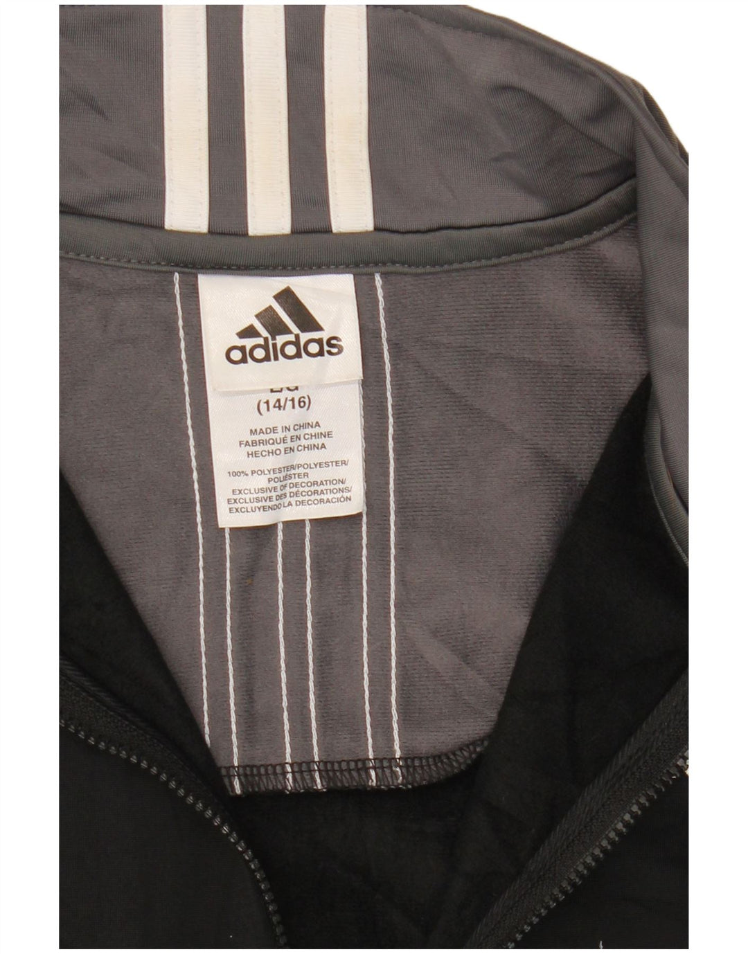 Giacca da tuta da ragazzo Adidas 12-13 anni Large Black Colourblock