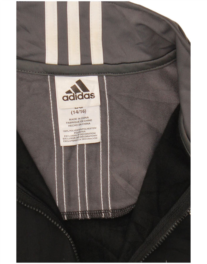 Giacca da tuta da ragazzo Adidas 12-13 anni Large Black Colourblock