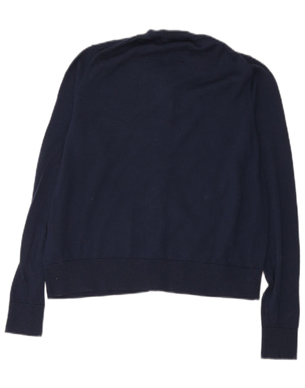 Maglione cardigan corto da donna Marks & Spencer UK 14 Lana blu navy media