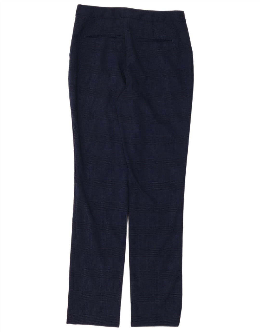 Pantaloni chino slim da donna REISS UK 8 piccoli W28 L31 cotone a quadri blu navy