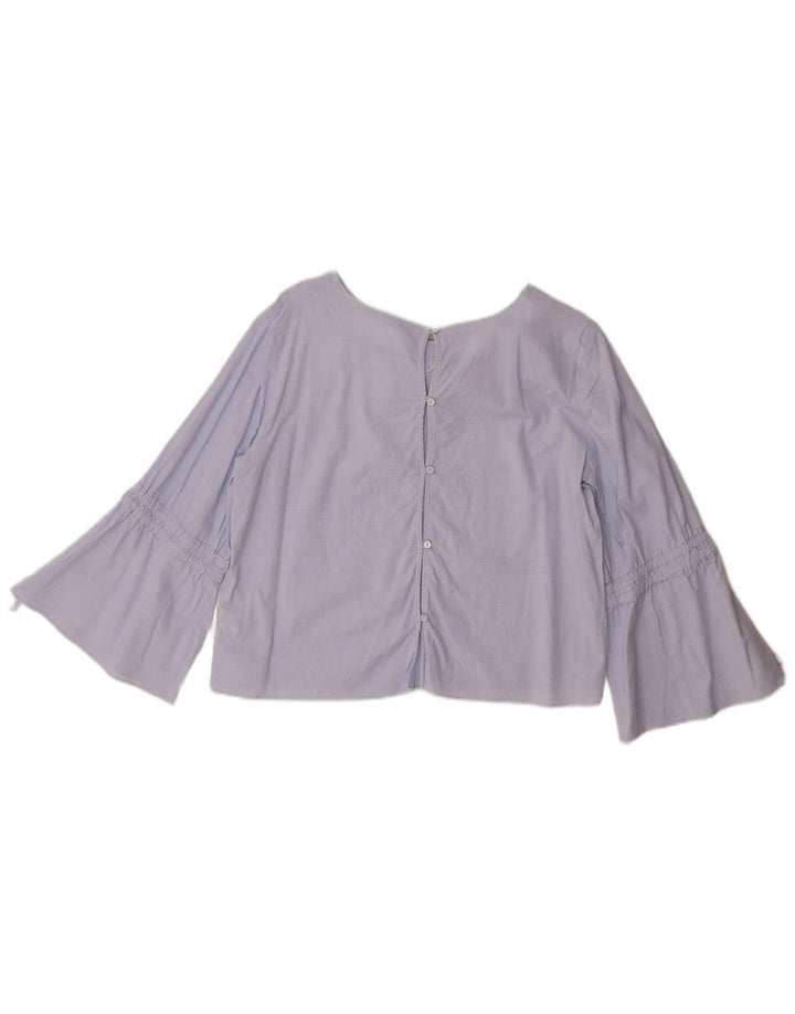 Top corto Zara da donna con maniche a 3/4 UK 14 Blu medio