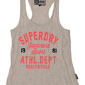 Canottiera grafica da uomo Superdry Small in poliestere chiazzato grigio