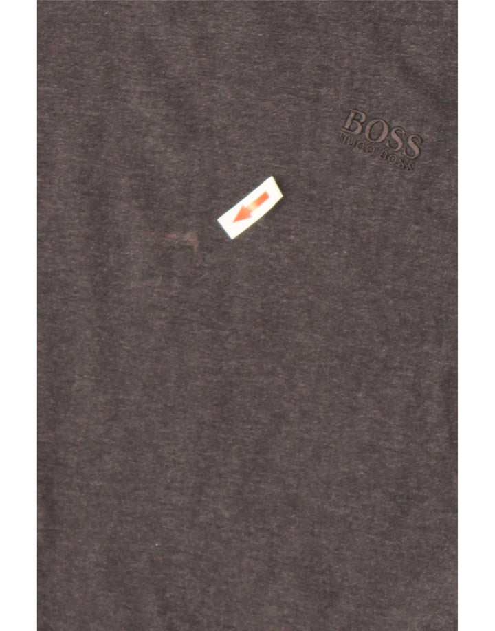 T-shirt da uomo Hugo Boss Top in cotone grigio medio