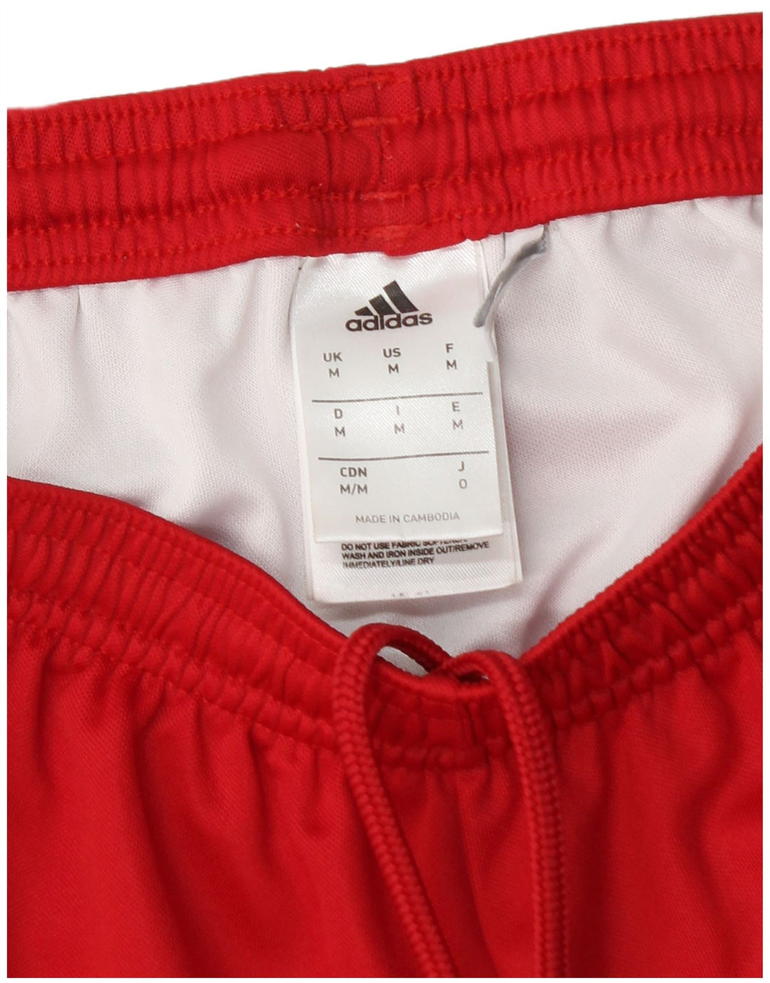 Pantaloncini sportivi Adidas Climalite da uomo in poliestere rosso medio