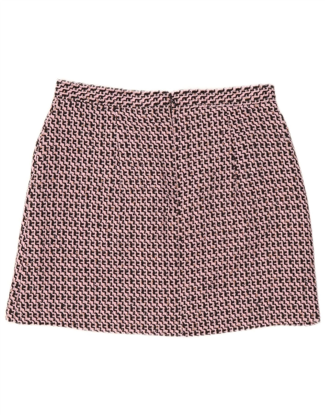 Topshop Minigonna da donna UK 14 Grande W32 Rosa Chevron Poliestere