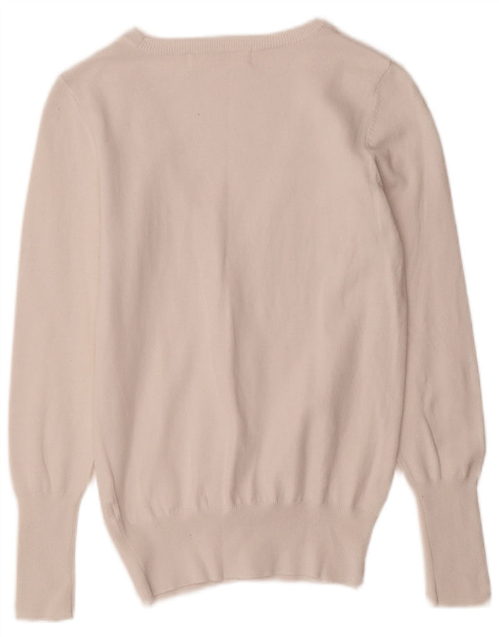 Maglione cardigan da donna Zara UK 12 bianco medio