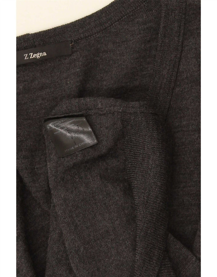Maglione cardigan da donna Z ZEGNA US 6 Lana grigio medio