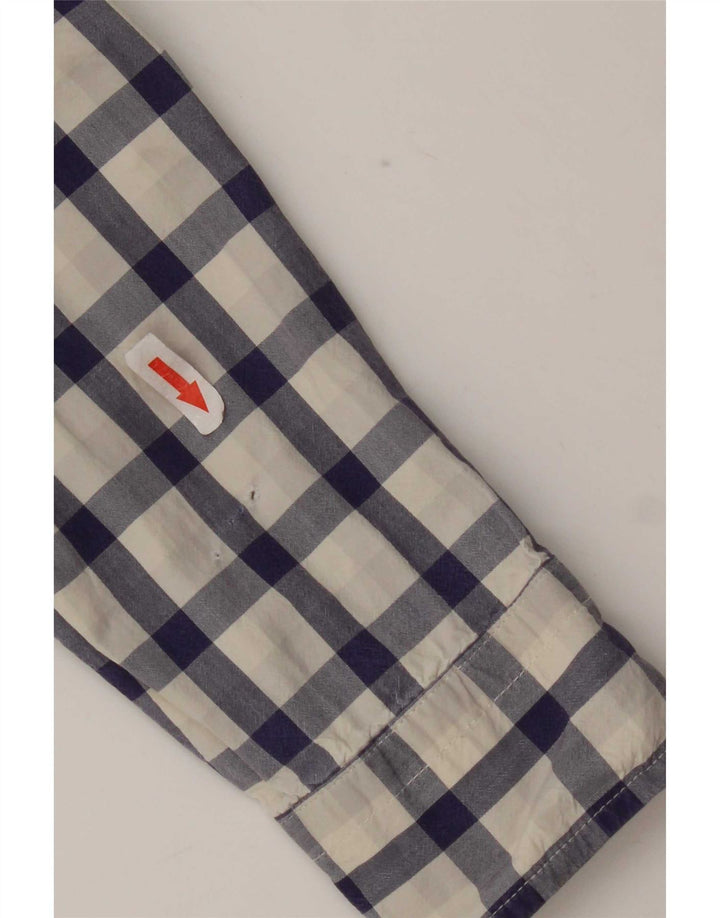 Gap Camicia da uomo dalla vestibilità classica in cotone a quadretti blu navy medio