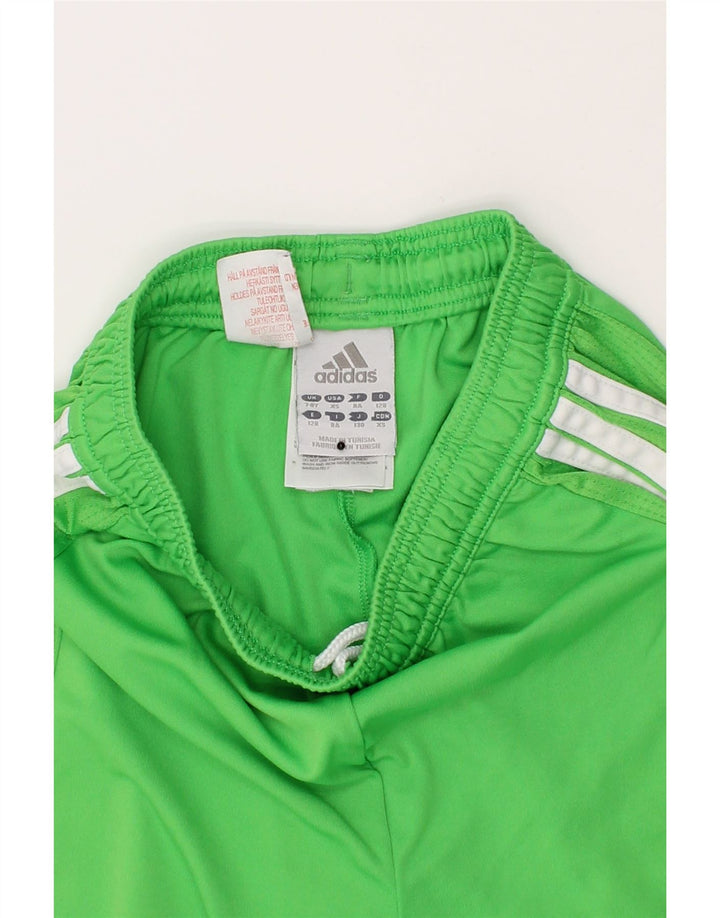 ADIDAS Boys Sport Shorts 7-8 Years  Green Polyester Vintage Adidas and Second-Hand Adidas from Messina Hembry 