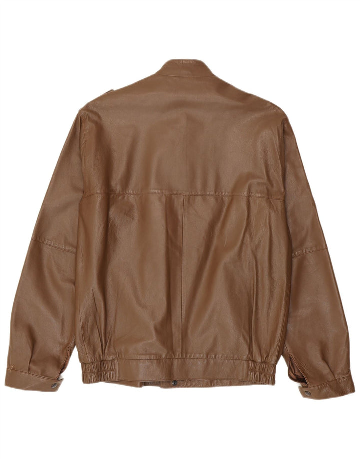 Giacca in pelle militare da uomo Indios IT 52 XL in pelle marrone