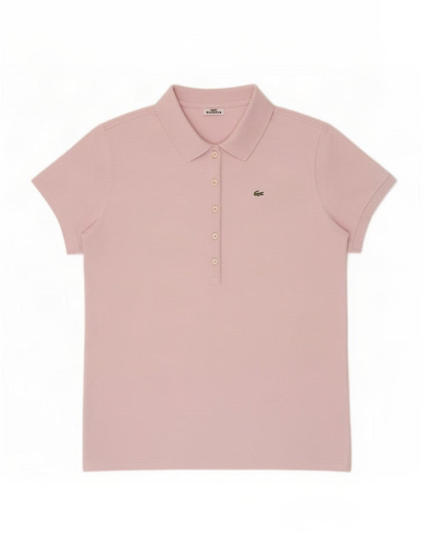 Polo da donna Lacoste taglia 46 XL in cotone rosa