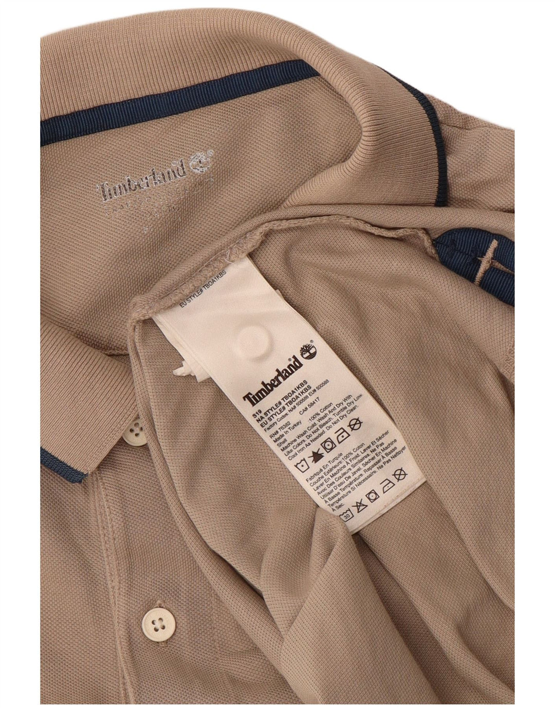 Polo da uomo Timberland XL in cotone beige