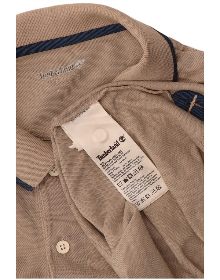 Polo da uomo Timberland XL in cotone beige