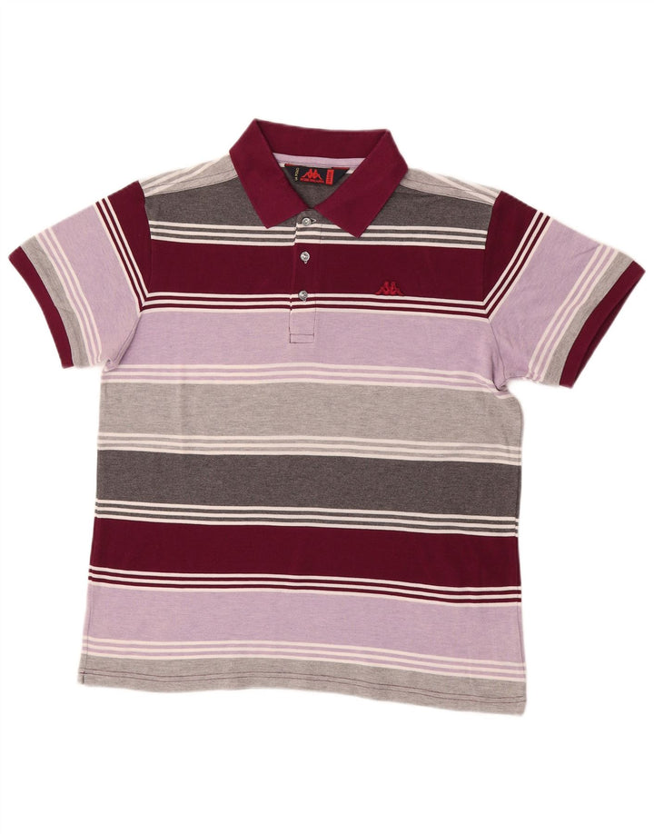 Polo Kappa Uomo Large in cotone rigato multicolore