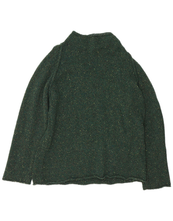 Maglione maglione collo alto da donna Gas UK 20 2XL Lana screziata verde