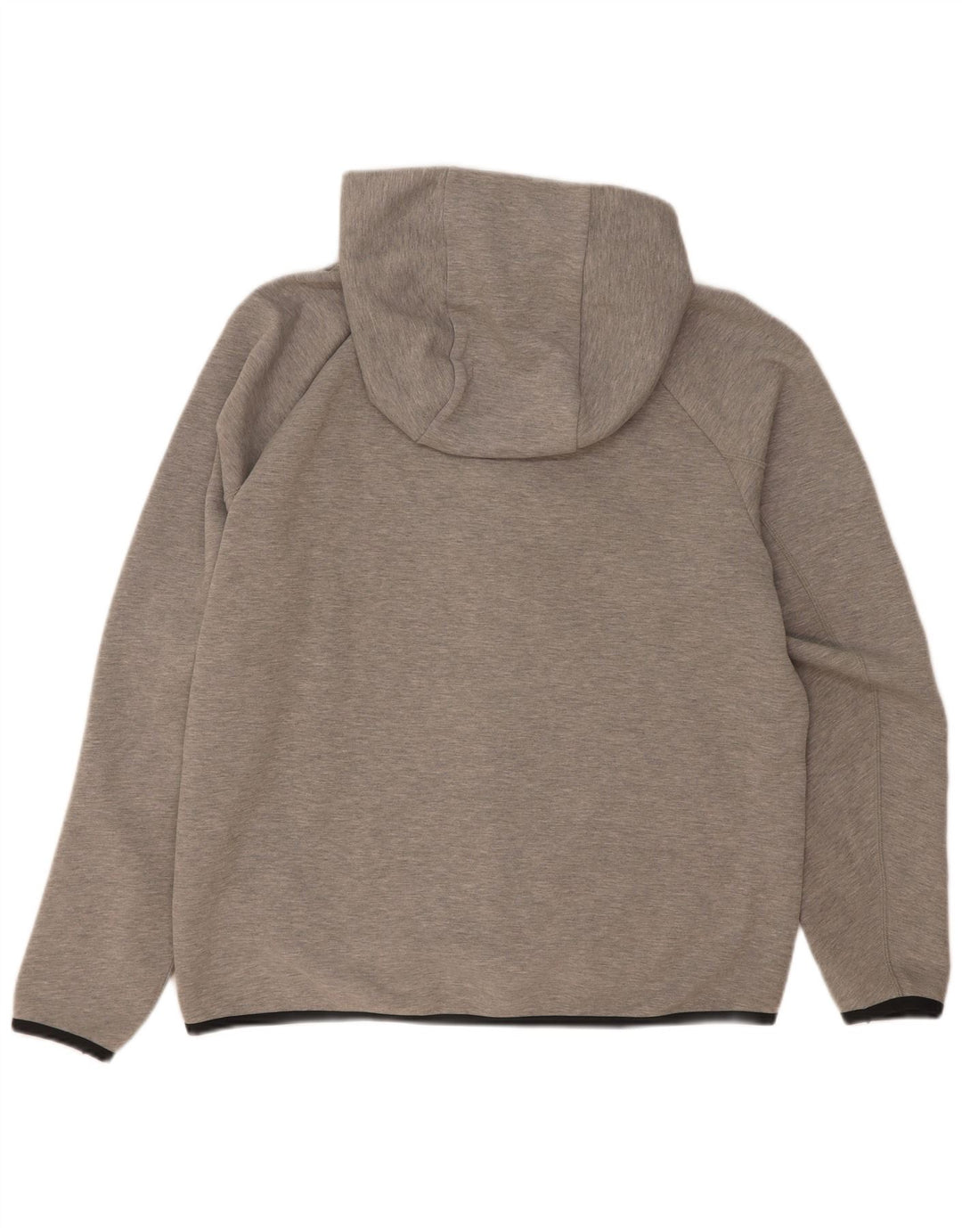 Felpa con cappuccio e zip Nike da uomo in cotone screziato grigio medio