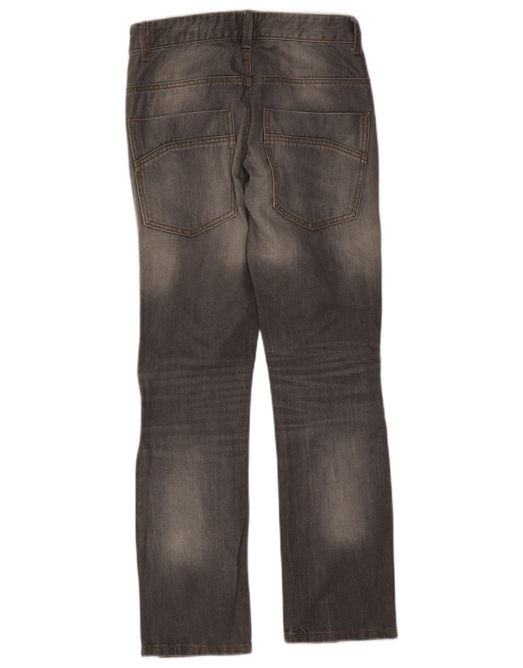 Jeans dritti effetto consumato BENETTON per ragazze 11-12 anni 2XL W28 L28 Grigio