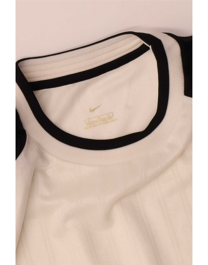 T-shirt da uomo Nike Top in poliestere color block bianco medio