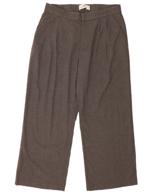Hollister Pantaloni casual a gamba larga a vita alta da uomo XL W38 L27 Grigi