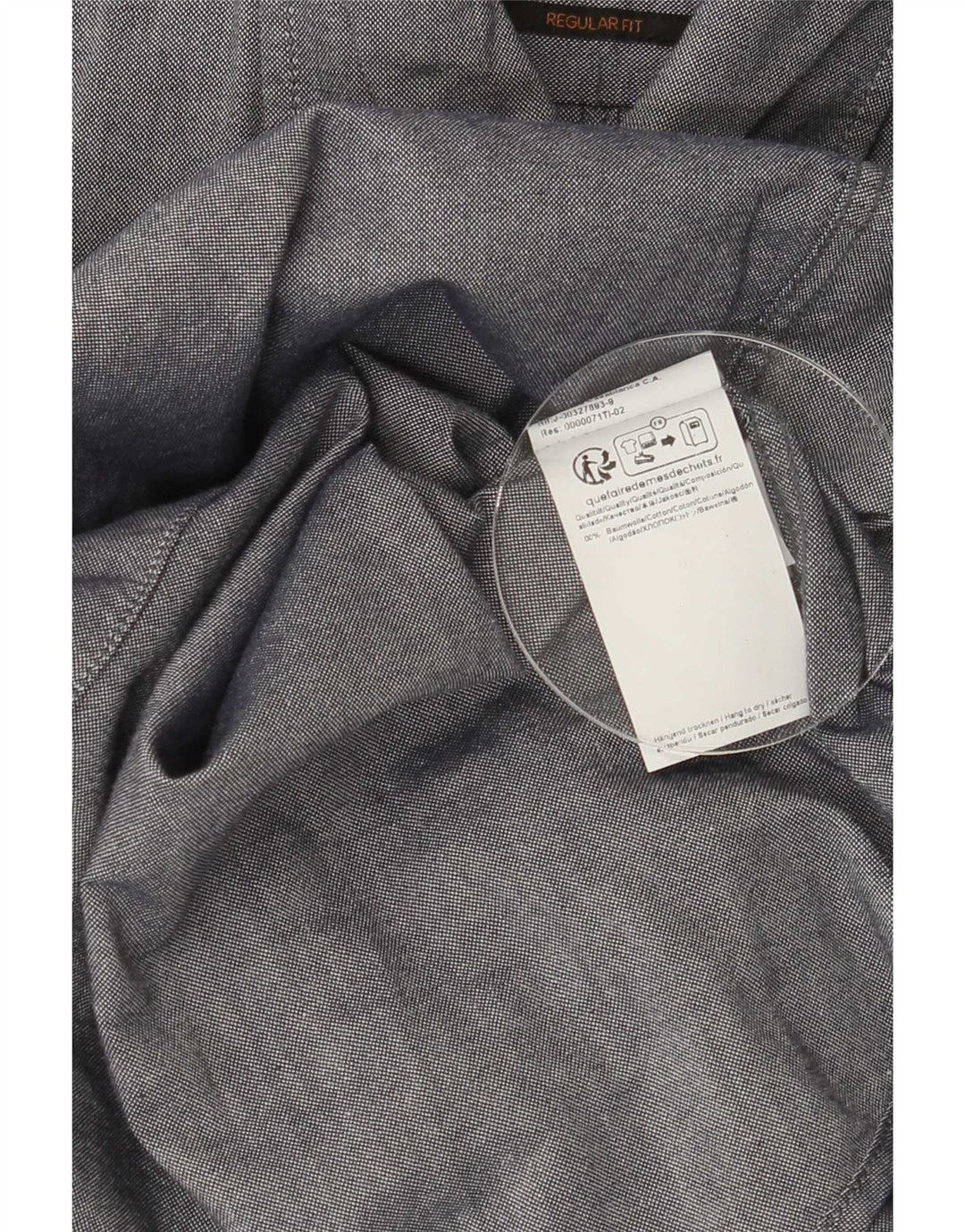 Camicia da uomo Regular Fit Hugo Boss in cotone blu medio