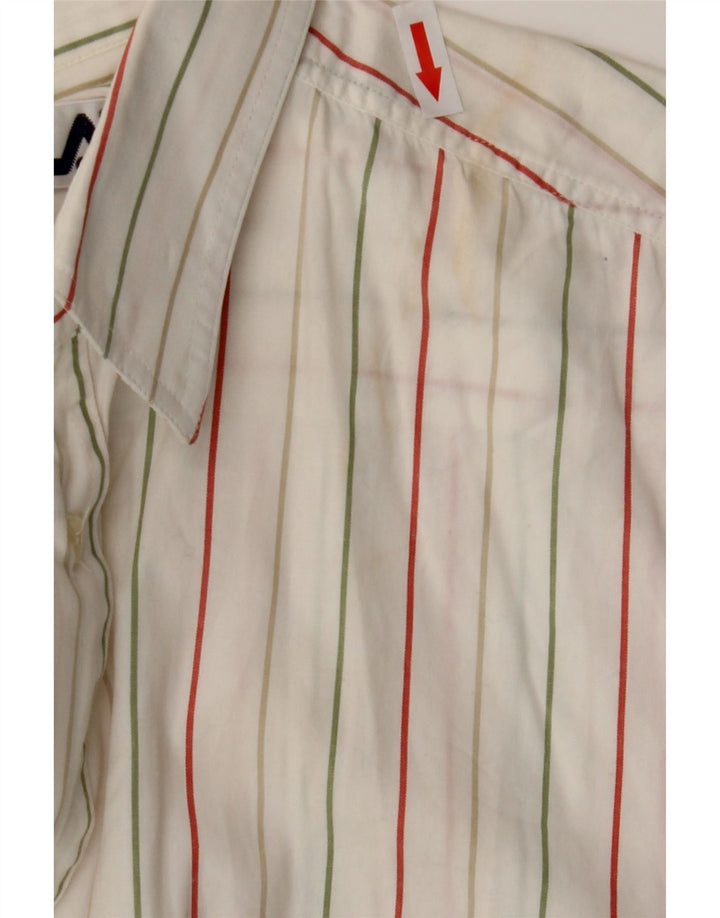 Camicia Fila da uomo a maniche corte a righe bianche medie