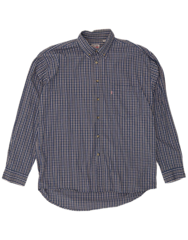 Camicia Levi's da uomo in cotone a quadri grandi blu