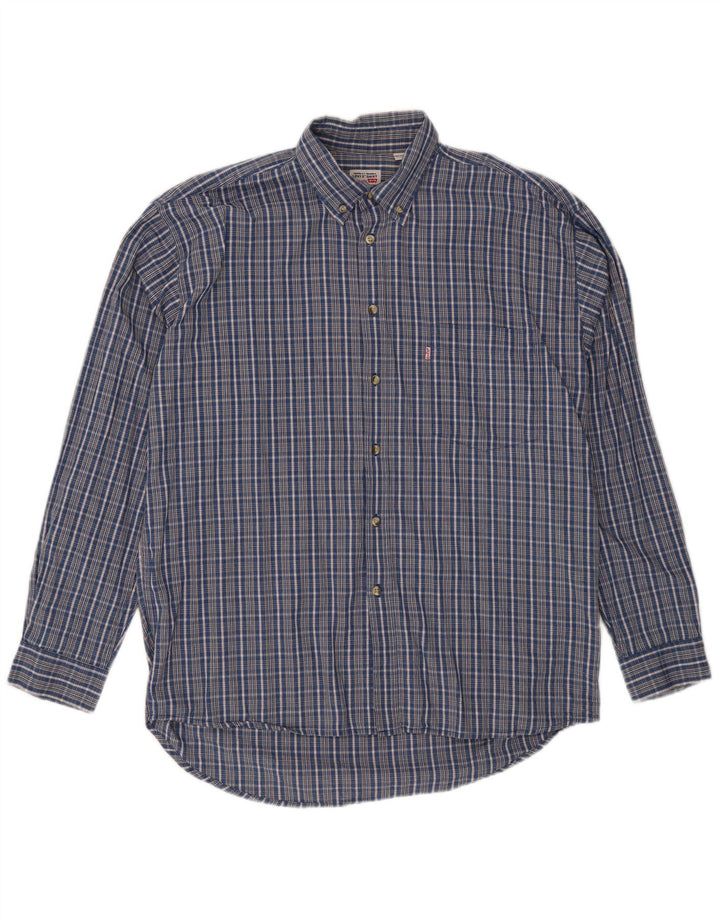 Camicia Levi's da uomo in cotone a quadri grandi blu