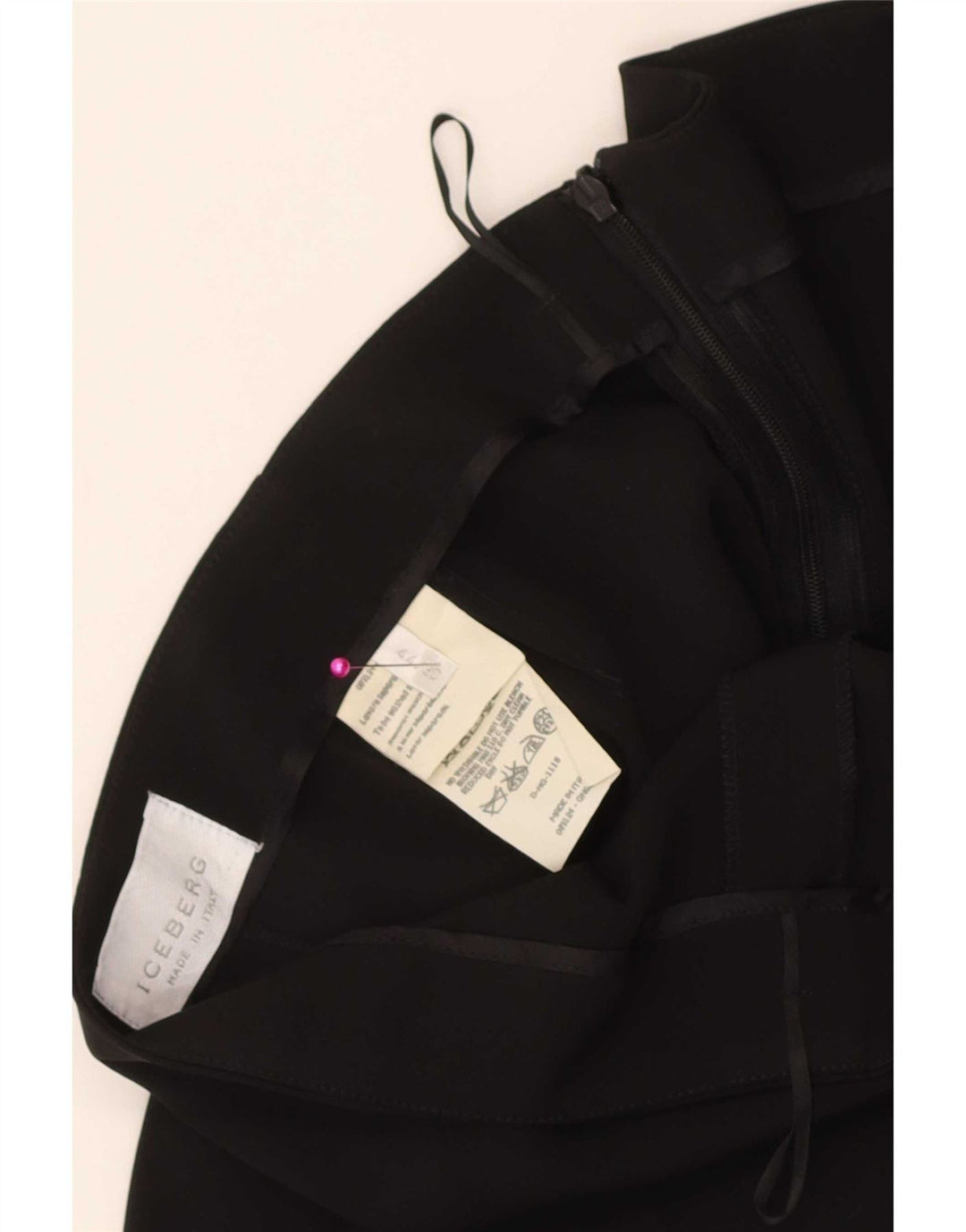 Gonna con volant da donna Iceberg IT 44 media W32 seta nera
