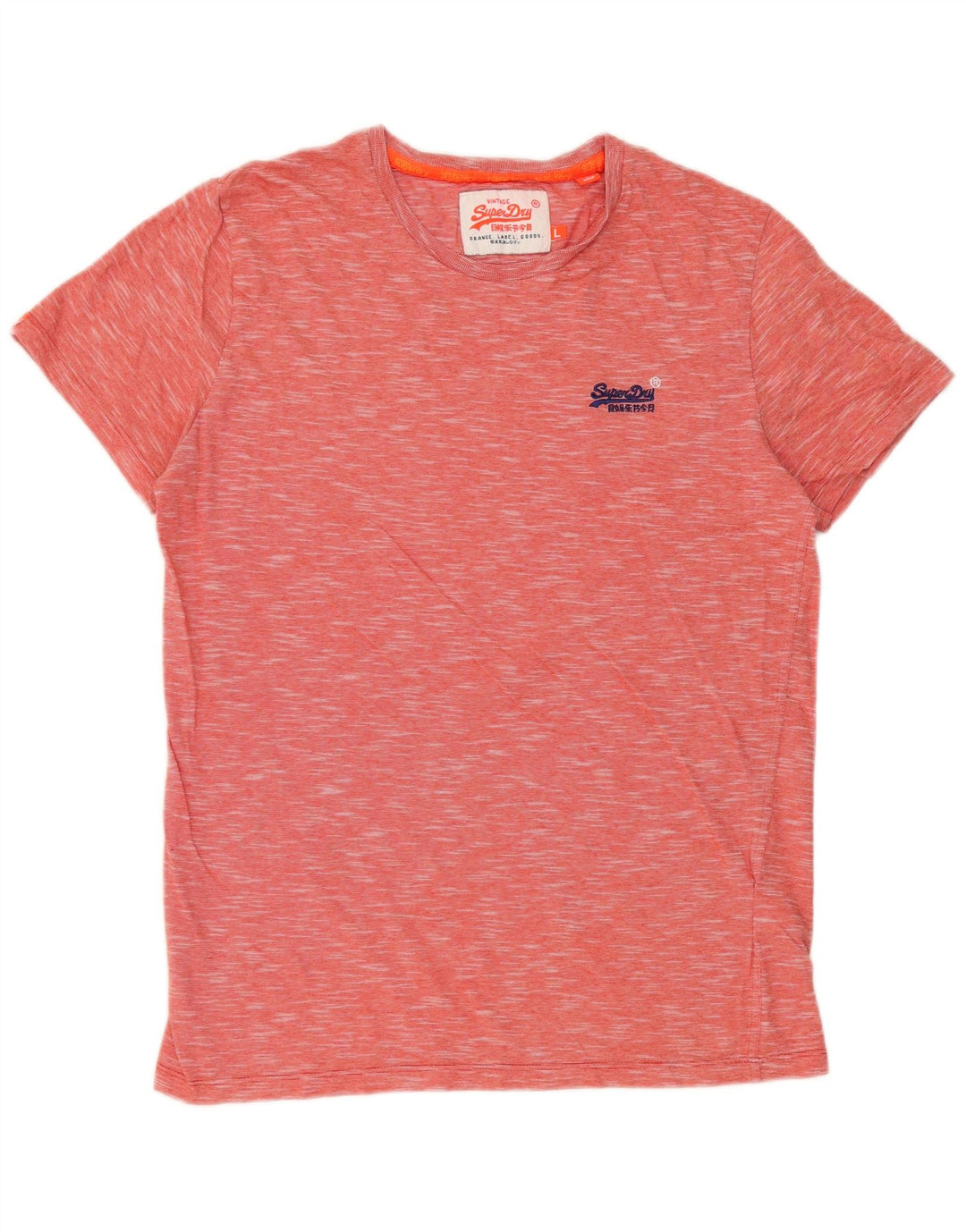T-shirt da uomo SUPERDRY Top grande in cotone chiazzato rosso