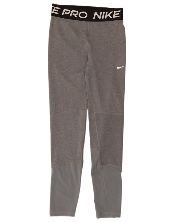 Leggings grafici Nike per ragazze 13-14 anni XL in cotone color block grigio