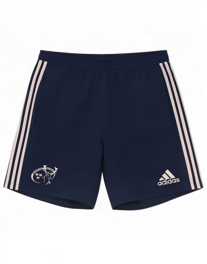 Pantaloncini sportivi da rugby Adidas Munster da uomo, grandi, in poliestere blu navy
