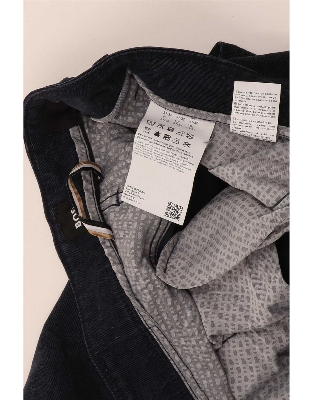 Jeans slim da uomo Hugo Boss W31 L32 Lyocell blu navy