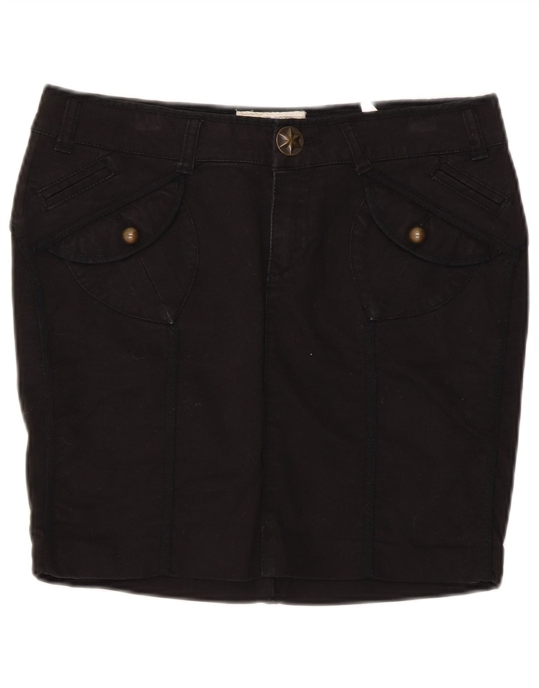 Minigonna da donna Guess W28 media in cotone nero