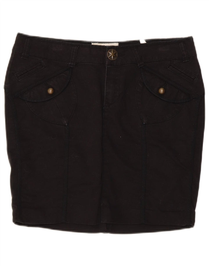 Minigonna da donna Guess W28 media in cotone nero