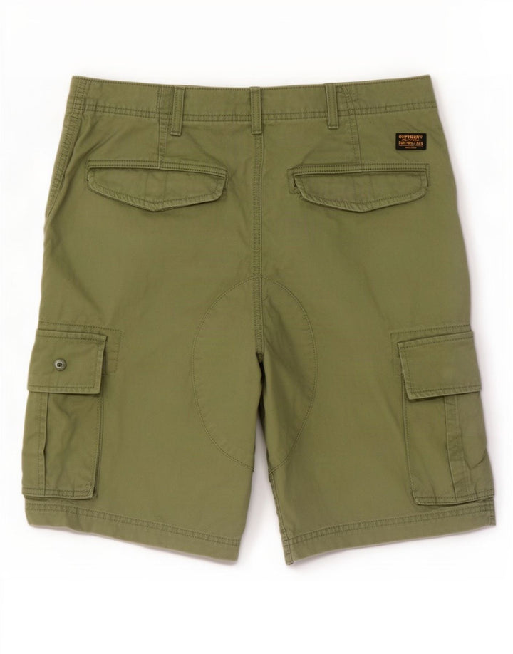 Pantaloncini cargo da uomo Superdry W32 cotone verde medio
