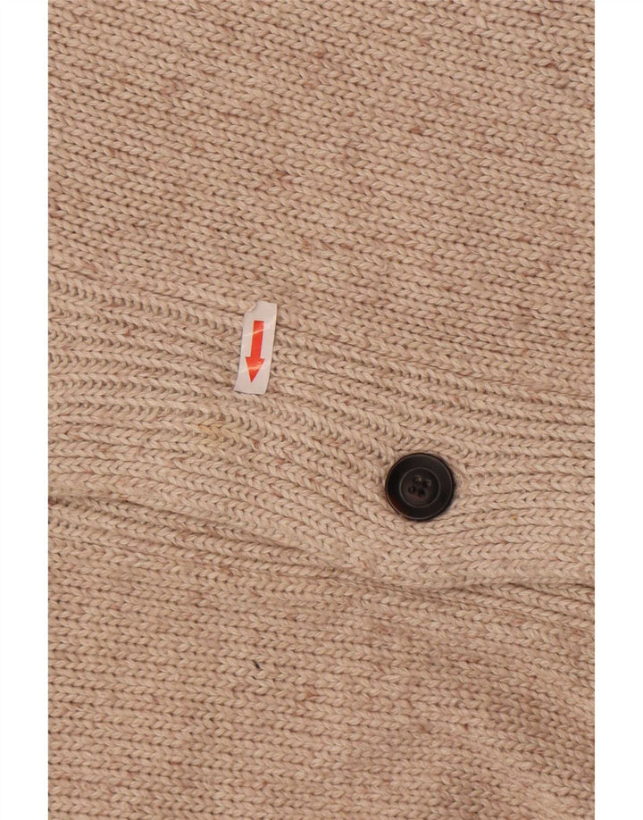 Maglione cardigan da uomo Lee in cotone screziato beige medio