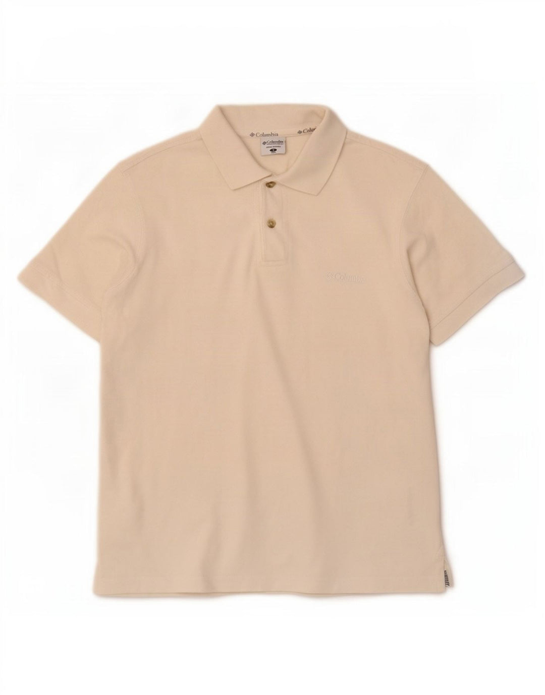Polo da uomo Columbia piccola in cotone bianco sporco