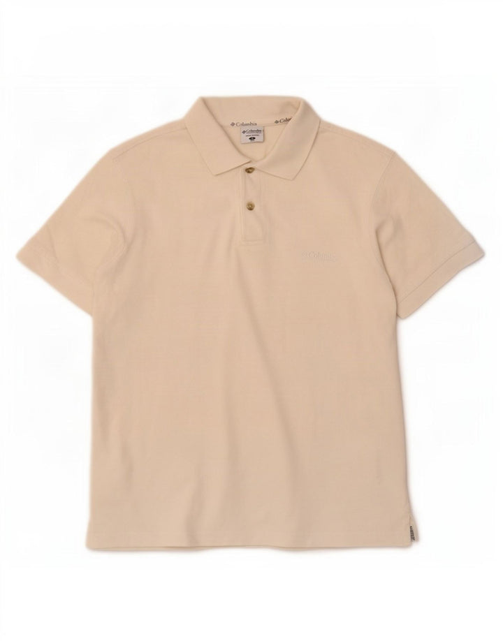 Polo da uomo Columbia piccola in cotone bianco sporco