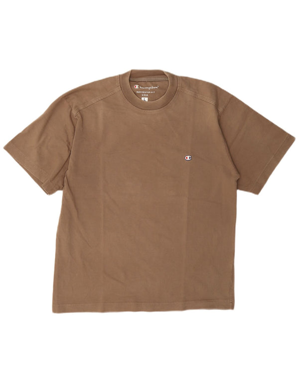 T-shirt da uomo Champion Top grande in cotone marrone