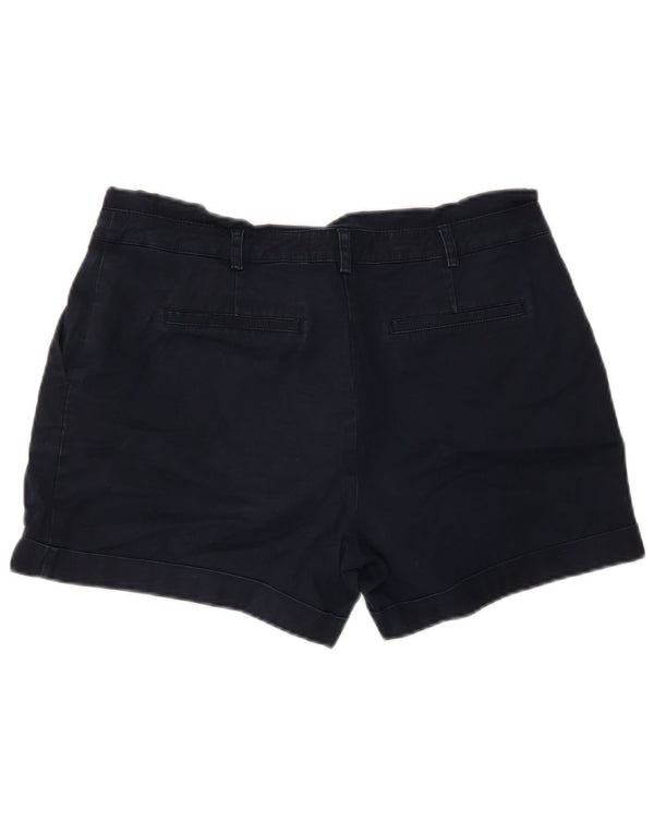 Pantaloncini chino con pegging da donna Oasis UK 12 medi W32 cotone blu navy