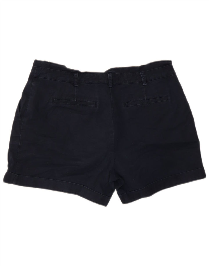 Pantaloncini chino con pegging da donna Oasis UK 12 medi W32 cotone blu navy