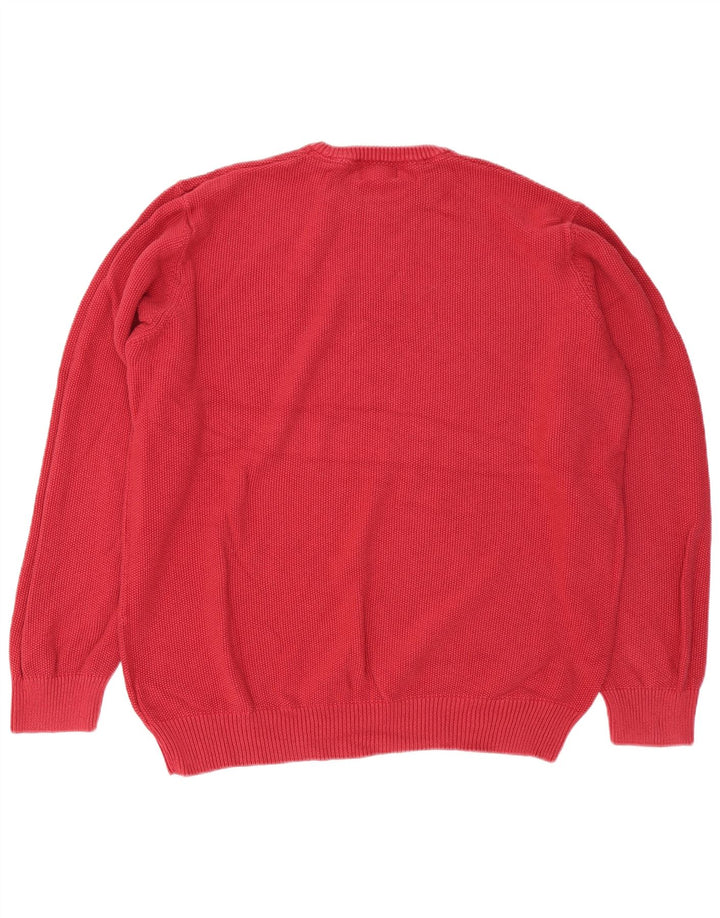 Maglione maglione girocollo vestibilità regolare da uomo Marks & Spencer 2XL cotone rosso