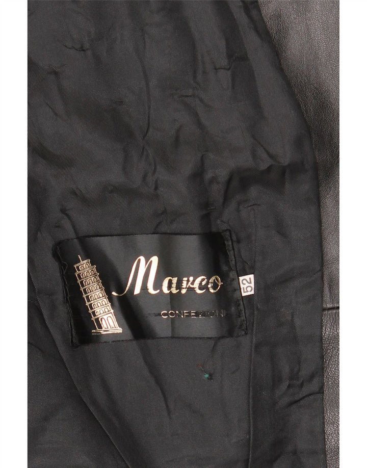 Giacca blazer vintage da donna a 3 bottoni IT 52 2XL Nera