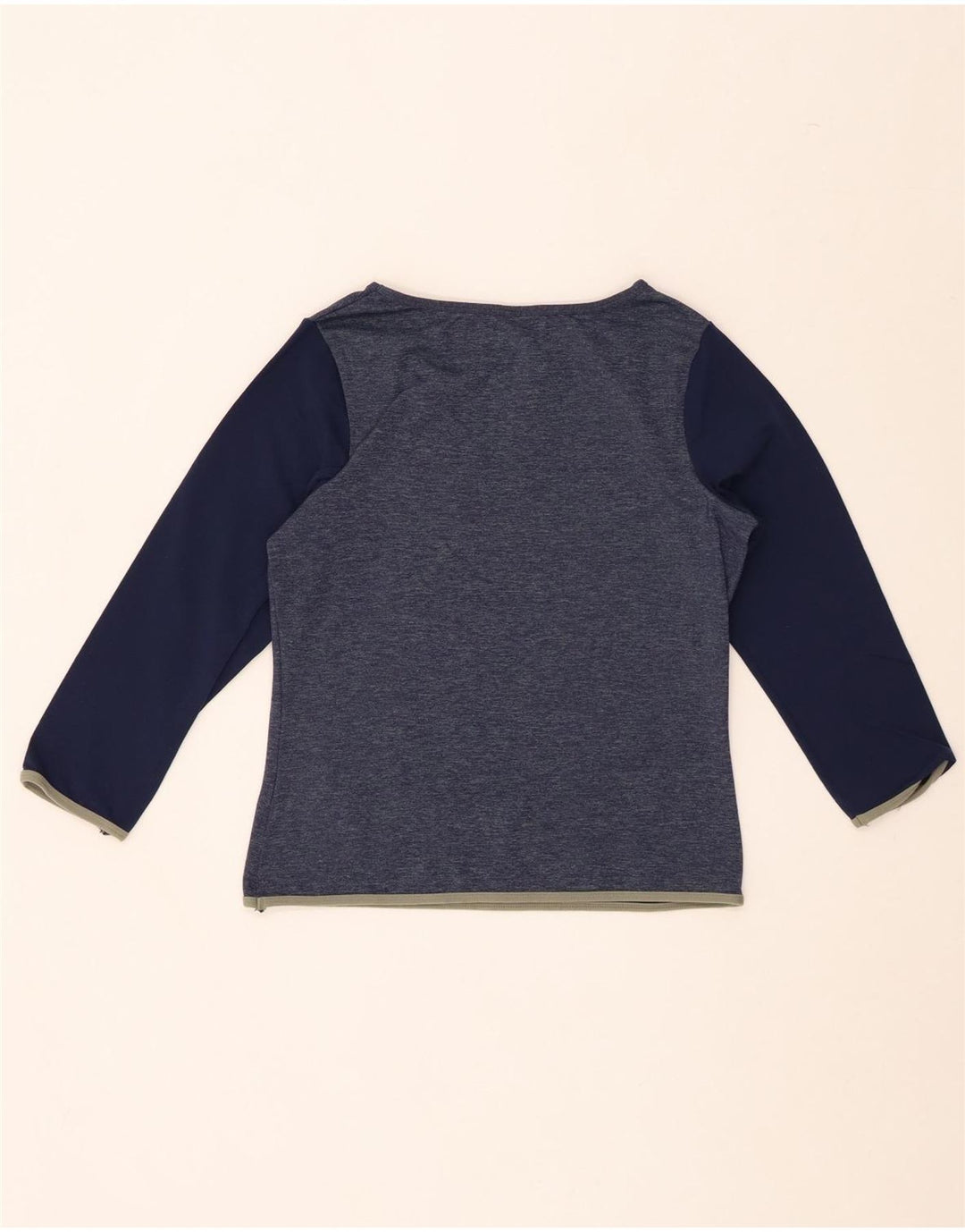 Top Nike per ragazze, maniche a 3/4, 10-11 anni, nylon color block medio blu navy